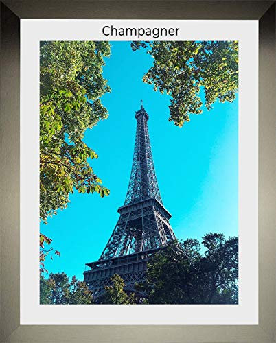 Bilderrahmen Orion Farbe Champagner 50 x 70 cm kantig Puzzle modern stabil eckig hochwertig preiswert mit klarem Kunstglas