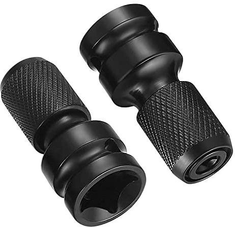 Bapao 2 Stück 1/2 Zoll Vierkantantrieb auf 1/4 Zoll Sechskant Adapter mit Schnellspanner Sechskant Konverter für Schlagschrauber Ratsche