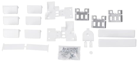 easyPART Kompatibel/Ersatz für Constructa 00491368 Befestigungssatz Flachscharnier Scharnier Montageset Kunststoff weiß Kühlschrank Gefrierschrank passend auch Küppersbusch 430153 und 05276742