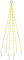 vidaXL LED Weihnachtsbaum für Fahnenmast Tannenbaum Lichterbaum Weihnachtsdeko Beleuchtung Außen Beleuchtet Lichterkette Warmweiß 108 LEDs 180cm