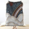 Tribal Decken Indische Outdoor-Teppiche Camping Picknickdecke Boho Dekorative Bettdecken Plaid Sofamatten Reisedecke Quasten Leinen-A,100x120cm