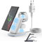 Caricatore Wireless per Samsung 3 in 1, Stazione di Ricarica Pieghevole per Galaxy Watch 7 6 5 Pro/5/4/3 Galaxy S24 Ultra S24 S23 S22 S21 S20 Flip Fold 6/5/4 Buds/2/Pro (Bianco)
