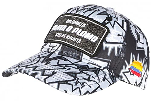 Plata o Plomo Baseball-Kappe, Grau und Schwarz, Strass, Streetwear, Colombia, Baseball – Größe: Einheitsgröße – Farbe: Grau – Unisex, grau, Einheitsgröße