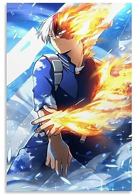 ELedvb Anime My Hero Academia Leinwand-Poster, dekoratives Gemälde, Leinwand-Wandposter und Kunstdruck, modernes Familienschlafzimmer-Dekor-Poster, 20 x 30 cm