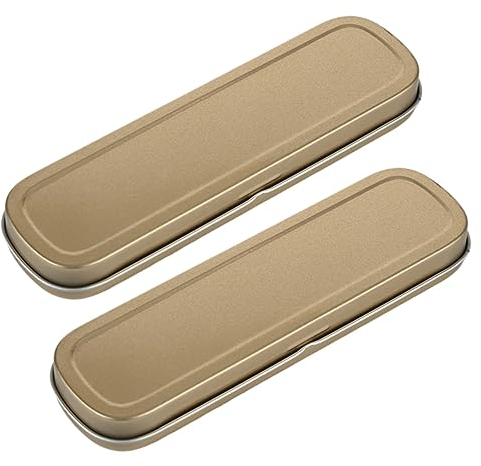 Ciieeo 2 Piezas Caja De La Pluma Lata De Almacenamiento De Estaño Caja De Almacenamiento De La Pluma Caja De Lata Caja De Lápices De Metal Pencil Estilo De Pluma Alumno Hojalata Estuche
