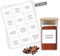 Gewürzetiketten Selbstklebend – 120 Sticker für Gewürzgläser & Gewürzdosen - Wasserfeste Gewürzaufkleber - Spice Jar Label - Beschriftete Etiketten für Küchenorganisation - Quadratisch Weiß