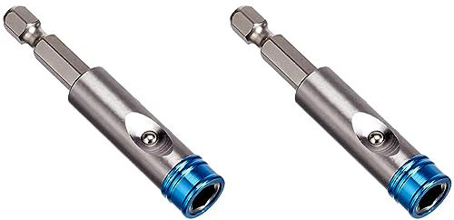 kwb One-Touch magnetischer Schnellwechsel-Bithalter mit automatischer Bitfreigabe – 1/4'' Zoll Sechskant-Schaft, 65 mm Länge (Packung mit 2)