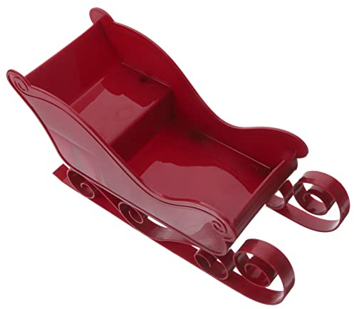 Baluue Schlitten Weihnachtsdekoration Kunststoff Ornament Für Weihnachtsbaum Und Tisch Party Deko Und Foto Requisiten Rote Weihnachtsdeko