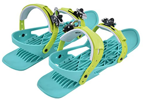 Ghzste Schneeschuhe für Outdoor-Skisport, Freeride-Snowboard-Schneeschuh, Grüne Schneeschuhe mit Schnellverschlussbindung, 1 Paar Mini-Ski-Skates, Tragbarer, Verstellbarer Snowboard-Schuh