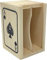 Scatola per carte da gioco in legno cofanetto per riporre 2 mazzi di carte francesi napoletane scala 40 burraco poker