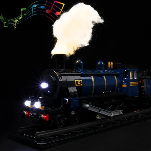 Kyglaring Led Light Kit for lego Train Sets Building Blocks, Orient Express Train Lighting Set Compatible With Lego 21344 - No lego Model Train Buildings,(Sound Version)