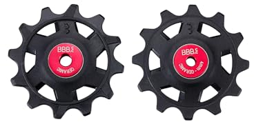 BBB Cycling RollerBoys Poulie en céramique 12T SR | Compatible SRAM | Groupes 12 Vitesses | Roues Jockey en céramique Haute Performance | Dérailleur Durable et Efficace | BDP-20, Noir
