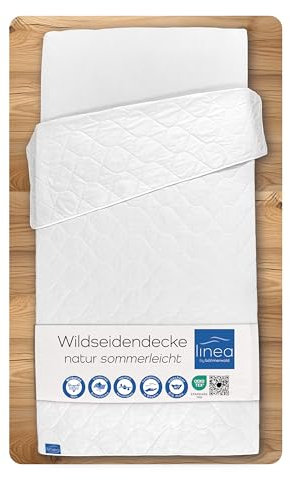 LINEA by böhmerwald - Nature- Wildseide sommerleicht, 155x200, 100% Wildseide, Allergiker geeignet, waschbar bis 40°C, in Deutschland produziert