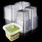 LDXDRU Lot de 150 tasses à dessert en plastique transparent avec couvercles - 400 ml - Pour desserts, yaourts, souris, bagatelles - 10 x 10 x 7 cm