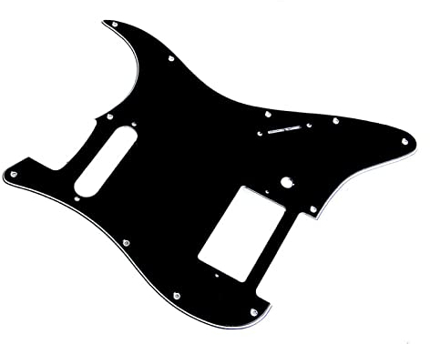 SANRLO Musikinstrumente, 3-lagig, schwarzes Gitarren-Pickguard für HS-Einzelstrat-Humbucker