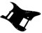 SANRLO Musikinstrumente, 3-lagig, schwarzes Gitarren-Pickguard für HS-Einzelstrat-Humbucker