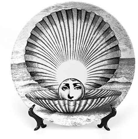 XYTDM Piatto Lina Cavalieri, Piatto Decorativo da Parete, Piatto Misterioso per Il Viso Decorazione da Appendere A Parete, Inclusa Staffa E Speciale Gancio A Molla