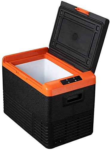 Congélateur de Voiture Portable de 42 litres, réfrigérateur extérieur 12 Volts à Faible Bruit avec Porte-gobelet Portable pour véhicules, camions, Camping-Cars, Camping – 12/24 V D