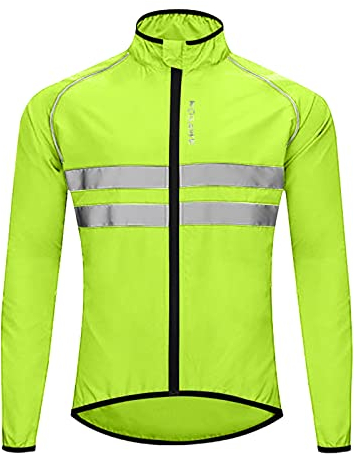 Fahrradjacke Herren Wasserdicht Atmungsaktiv Sommer Radtrikot Jacke Langarm Stehkragen Fahrradtrikot Vollständig Reflektierende Warnjacke Dünn Softshell Radfahren Jersey Mantel Radsport Bekleidung