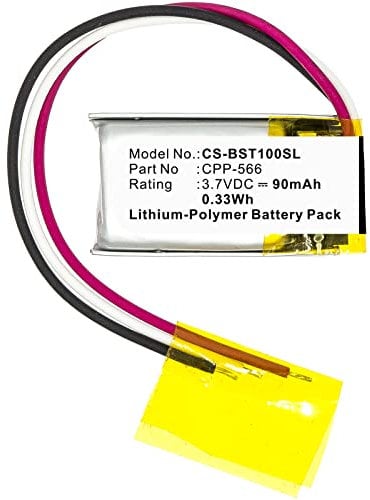 90mAh 0.33Wh Battery Replacement for Beats PB1, PB2, PB3, Powerbeats 2, Powerbeats 3 Wireless Headset fit Part No. CPP-566