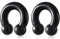 Longbeauty 1 Paar Ohr Gewichte Ohrhänger Flesh Tunnel Plug Creolen Albert Hoop Hufeisen Klemmkugelring Kugel Barbell Ohrpiercing, Stil B, Schwarz, 0G (8mm)