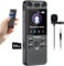 90GB Diktiergerät Digital Vormooi 2.15 Farbbildschirm Aufnahmegerät mit Externem Mikrofon, USB-C Voice Audio Recorder mit Wiedergabe/Spracherkennung für Meeting Interview Vortrag