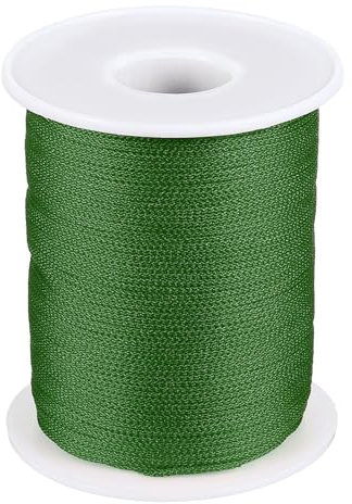 PATIKIL 1mm x 393feet Nylon String for Bracelets Braided Nylon Cord Nylon Thread for Wind Chime Beading Necklaces Blinds DIY Craft Jewelry Making, Army Green