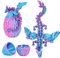 3D Printed Dragon in Egg - Detachable Winged Dragon Inside, Fully Articulated Crystal Figurine for Christmas Easter Birthdays, Executive Desk Decor (Purple)