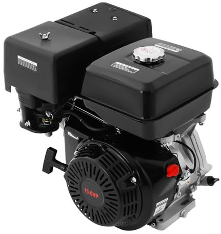 Benzinmotor, 15 PS 4 Takt 420CC Go-Karts Motor, 3600rpm, Luftkühlung, Standmotor für Wasserpumpen, Rüttler