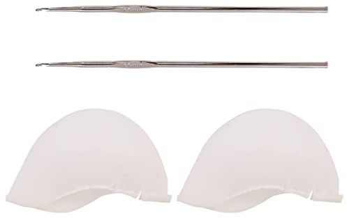 Mikinona 2 Stück Färbekappen aus Silikon mit Nadel und Häkelhaken Komfortabler Sitz Leicht zu Reinigen für Strähnchen und Haarfärbung zu Hause