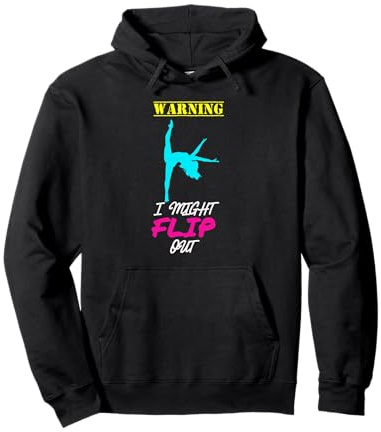 Warning I Might Flip Out Vintage Gymnastik Gym Gymnast Pullover Hoodie