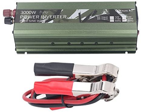 Onduleur de Puissance 3000W DC 12V à AC 220V onduleur Solaire à Onde sinusoïdale Pure avec Ventilateur de Refroidissement