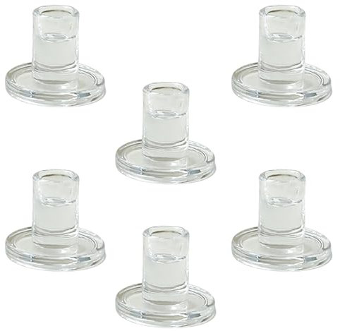 Portavelas de cristal para decoración de bodas y Navidad (6 unidades)