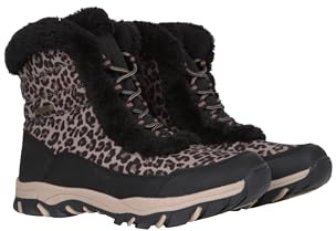 Mountain Warehouse Ohio Womens Thermal Printed Short Snow Boots Black (Printed) Adult Shoe Size 9