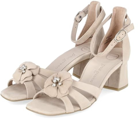 Paul Green Damen - Sandaletten 6210-009 in beige Rauleder