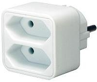 Brennenstuhl 1508030100 Adapterstecker Schutzko - 2xEuro mit POS-Reiter