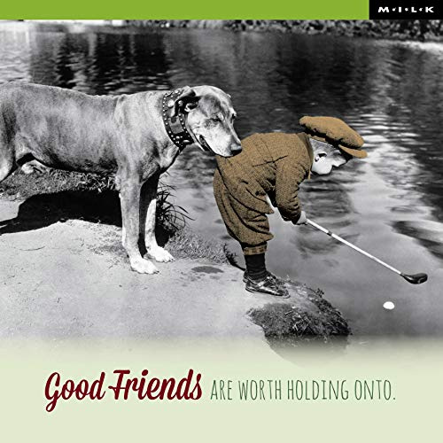 Good Friends Are Worth Holding Onto Greeting Card Square Milk Range Cards