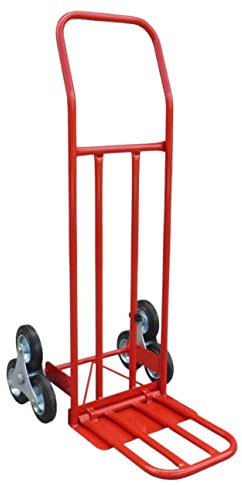 Heavy Duty Stair Climbing Trolley with Folding Plate and Solid Rubber Wheels, Stair Climber Sack Truck, 150kg Capacity