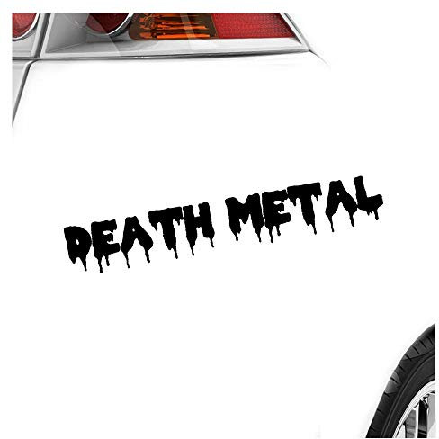 Kiwistar - Autoaufkleber - Death Metal Heckscheibenaufkleber Auto Aufkleber wetterfest für Kfz LKW Mofa Truck - Sticker außen selbstklebend Tuning Zubehör für Fenster Fahrzeug Scheibe