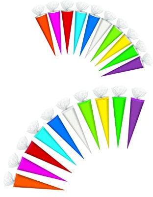 Bastel Schultüte / Länge: 50cm / rund / Farbe: dunkelgrün