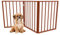 Petmaker Barrière pour Chien - Clôture d'intérieur Pliable à 3 Panneaux pour escaliers ou Portes - Barrière rétractable autoportante en Bois (Acajou) - 137 x 61 cm