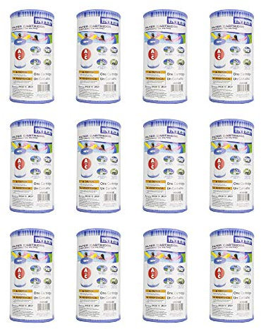 Intex Filtro de cartucho tipo de recambio (59900E) A y C para el paquete de filtros piscina Easy-Set 12