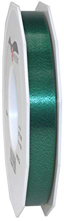 C.E. PATTBERG Geschenkband tannengrün, 91 Meter Ringelband 15 mm zum Basteln, Dekorieren & Verpacken von Geschenken zu jedem Anlass