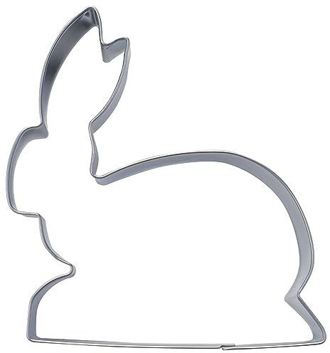 Städter Ausstechform Hase liegend 6 cm aus rostfreiem Edelstahl, spülmaschinengeeignet