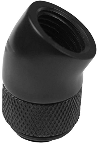 Nanoxia Coolforce 60° drehbarer Anschluss Powered by, G1/4 Innengewinde auf G1/4 Aussengewinde, schwarz