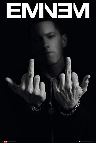 Close Up Eminem Poster Finger MMLP2 (61cm x 91,5cm) + 1 Traumstrand Poster Insel Bora Bora zusätzlich