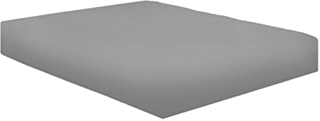 Luxury Home Collections Spannbettlaken aus 100% ägyptischer Baumwolle, 40 cm, extrabreit, Silber, Doppelbett