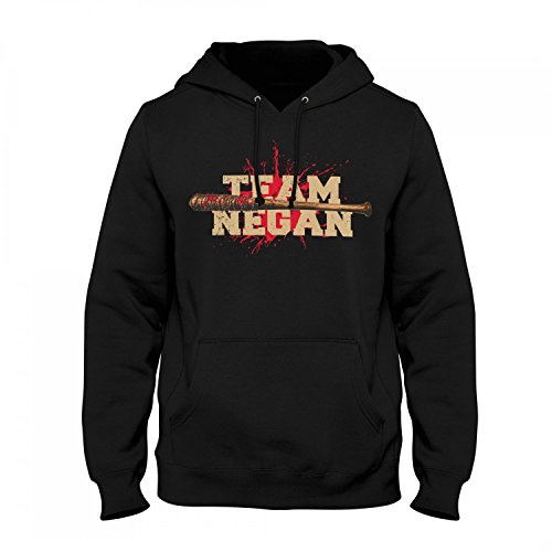 Fashionalarm Herren Kapuzenpullover - Team Negan | Fan Hoodie zur Serie T-W-D als Geschenk Idee | Dead Walking Lucille The Saviors, Farbe:schwarz;Größe:M