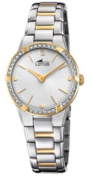 Lotus Watches Femme Analogique Classique Quartz Montre avec Bracelet en Acier Inoxydable 18455/1