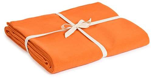 Yoga Studio Organic/Blanket Ys Yoga-Decke aus Bio-Baumwolle (Saffron), safrangelb, Regular